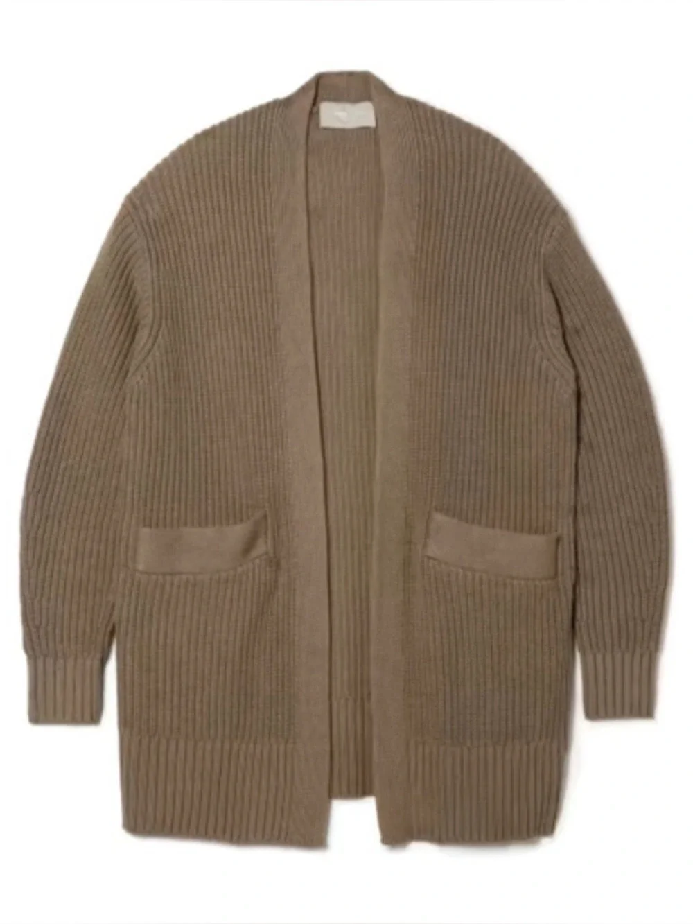 Everlane The Oversized Cotton Ribbed Cardigan in Clay Women’s Medium - Picture 10 of 11